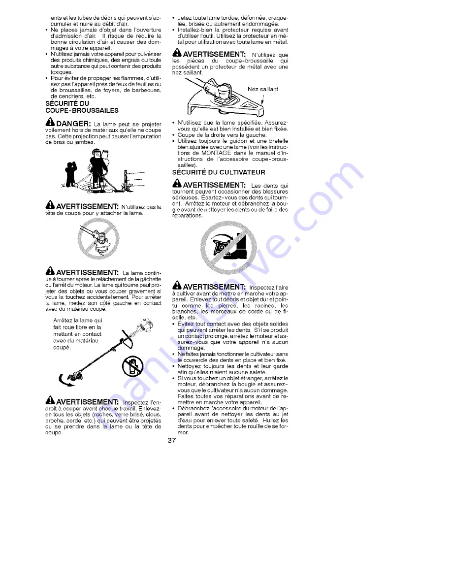 Poulan Pro PP036 Instruction Manual Download Page 38