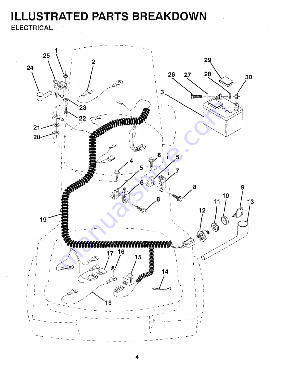 Poulan Pro PP1136 Repair Parts Manual Download Page 4