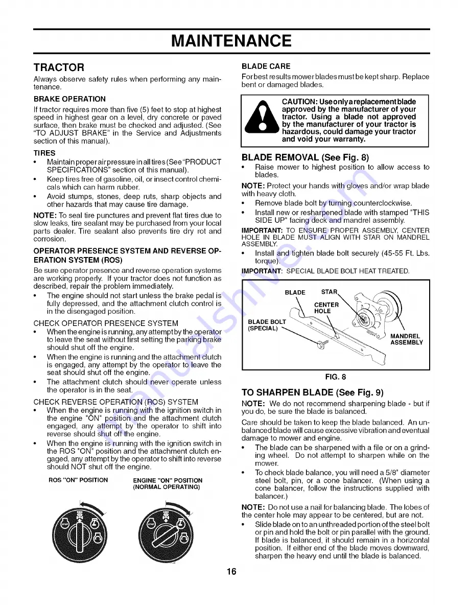 Poulan Pro PP13538 Operator'S Manual Download Page 16