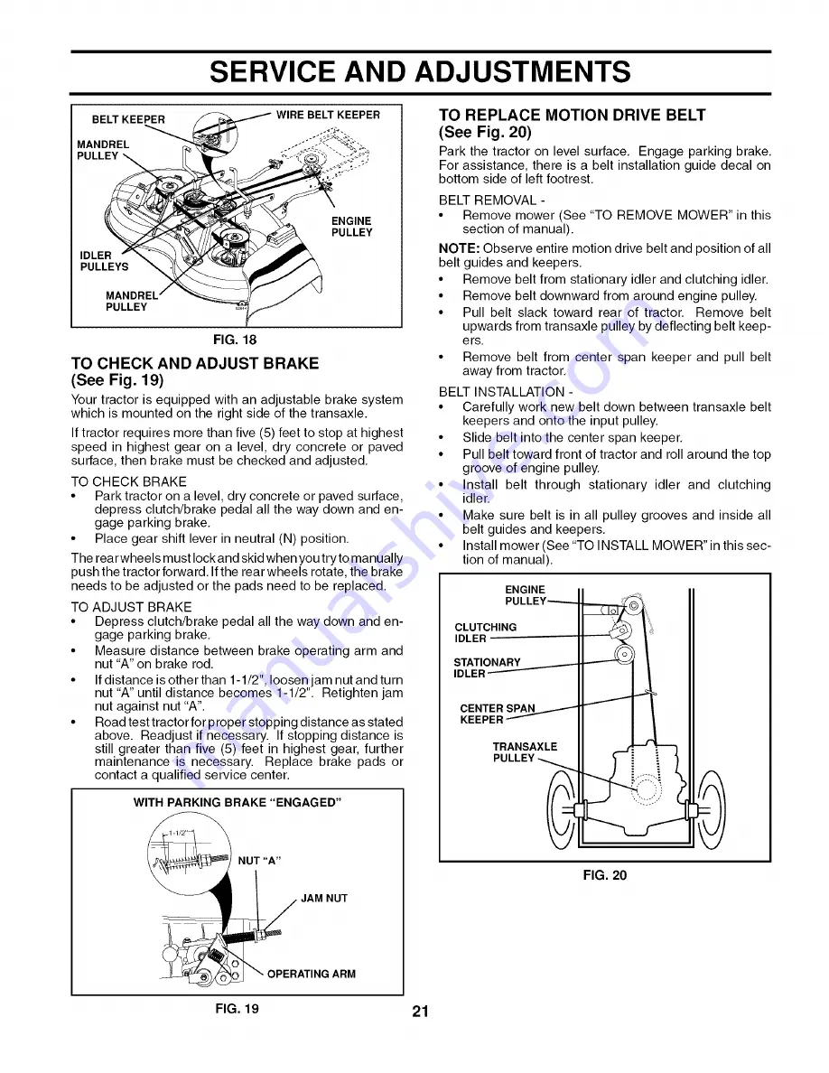 Poulan Pro PP13538 Operator'S Manual Download Page 21