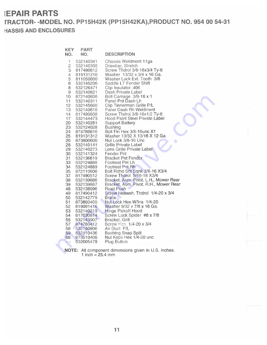 Poulan Pro PP15H42KA Operator'S Manual Download Page 11