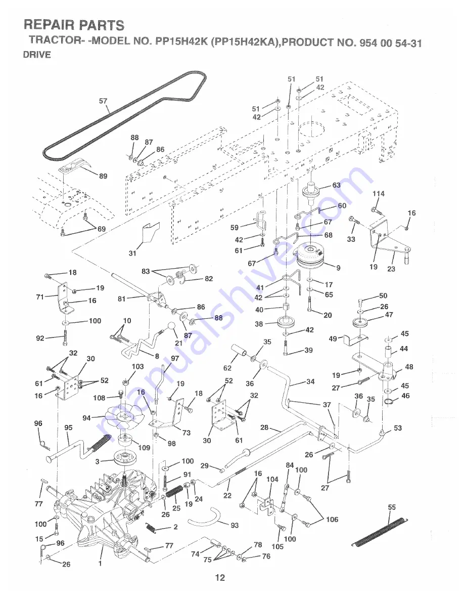 Poulan Pro PP15H42KA Operator'S Manual Download Page 12