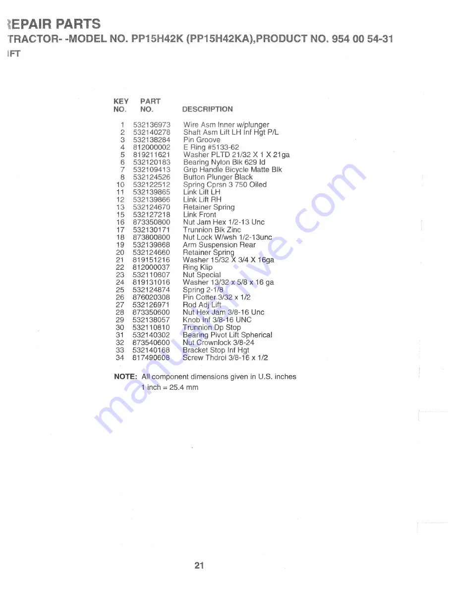 Poulan Pro PP15H42KA Operator'S Manual Download Page 21