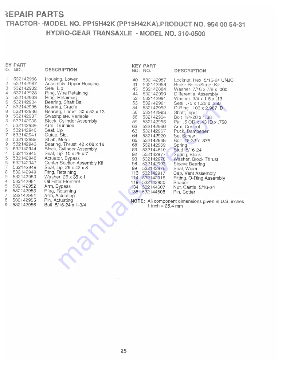 Poulan Pro PP15H42KA Operator'S Manual Download Page 25