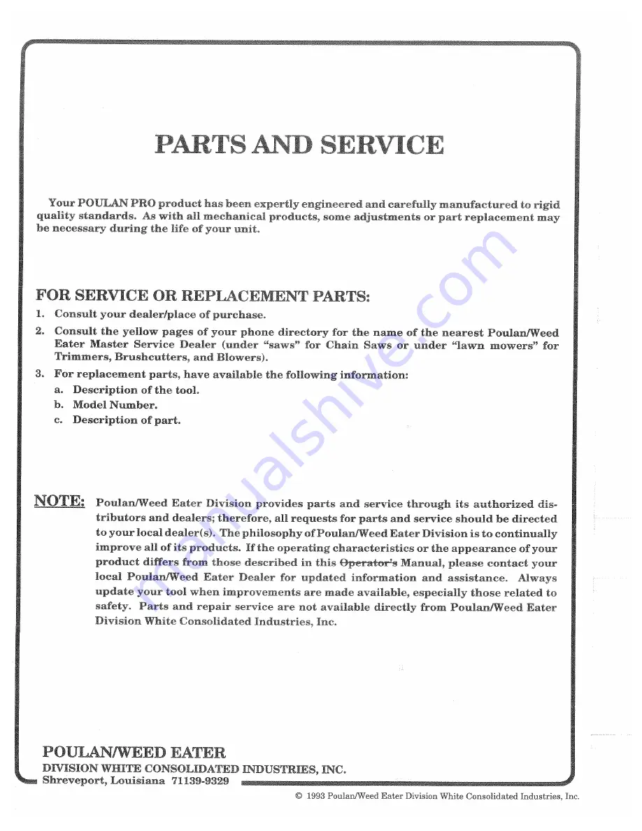 Poulan Pro PP15H42KA Operator'S Manual Download Page 28