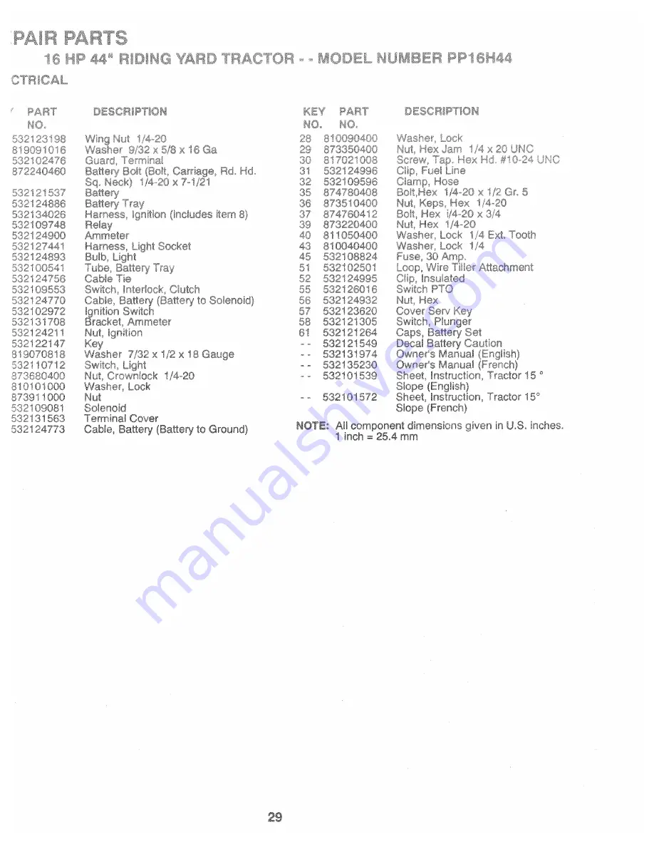 Poulan Pro PP16H44A Owner'S Manual Download Page 29