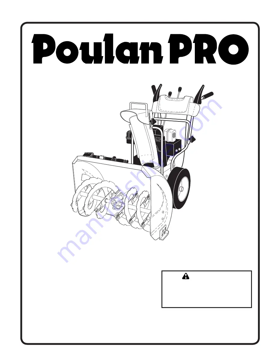 Poulan Pro PP208E24 Скачать руководство пользователя страница 1