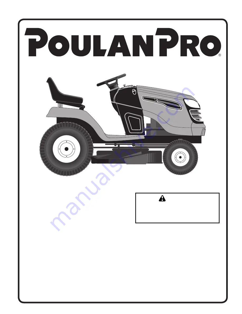 Poulan Pro PP22VA54 Operator'S Manual Download Page 1