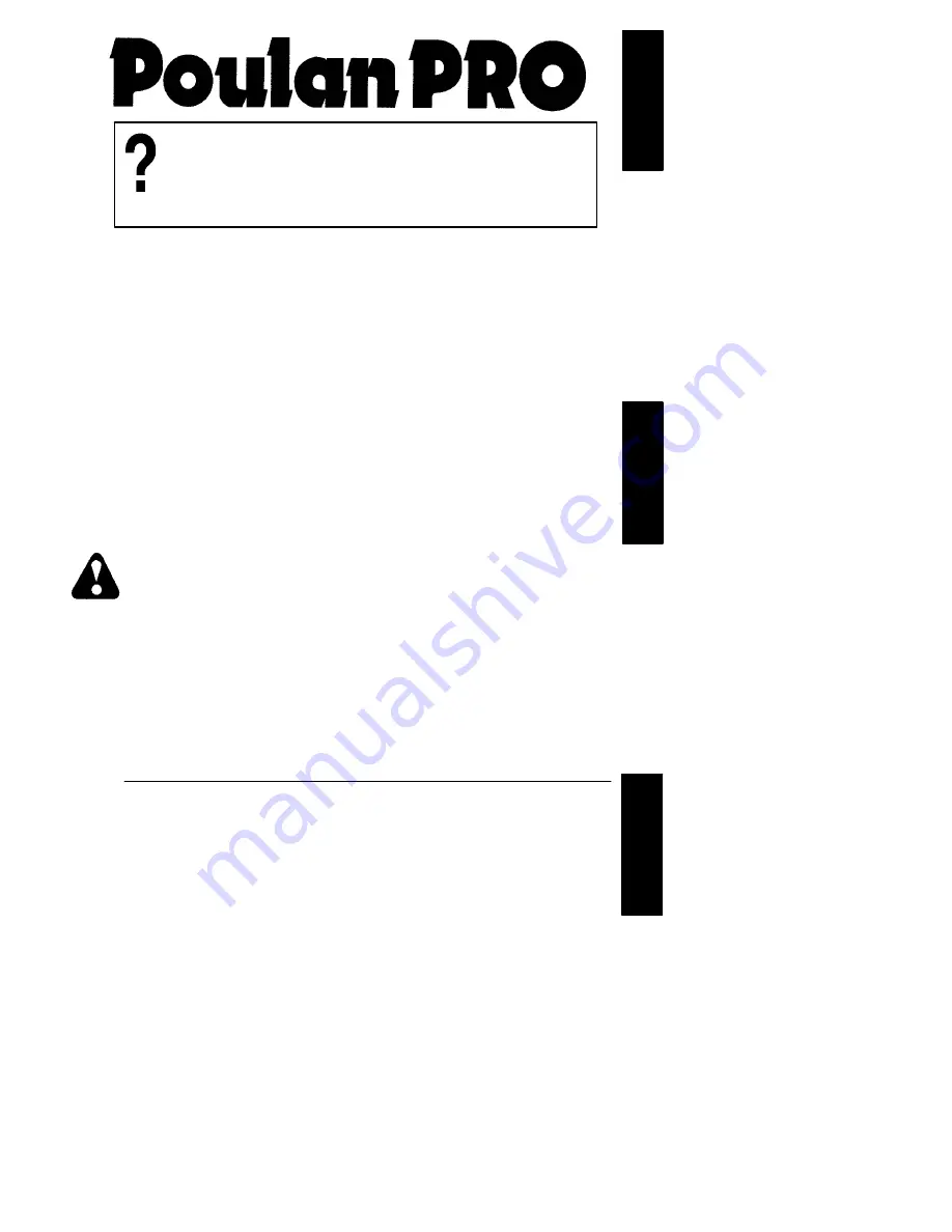 Poulan Pro PP3516AVX Instruction Manual Download Page 1