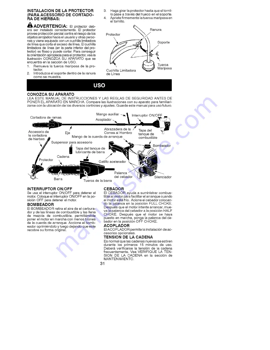 Poulan Pro PP446T Instruction Manual Download Page 31