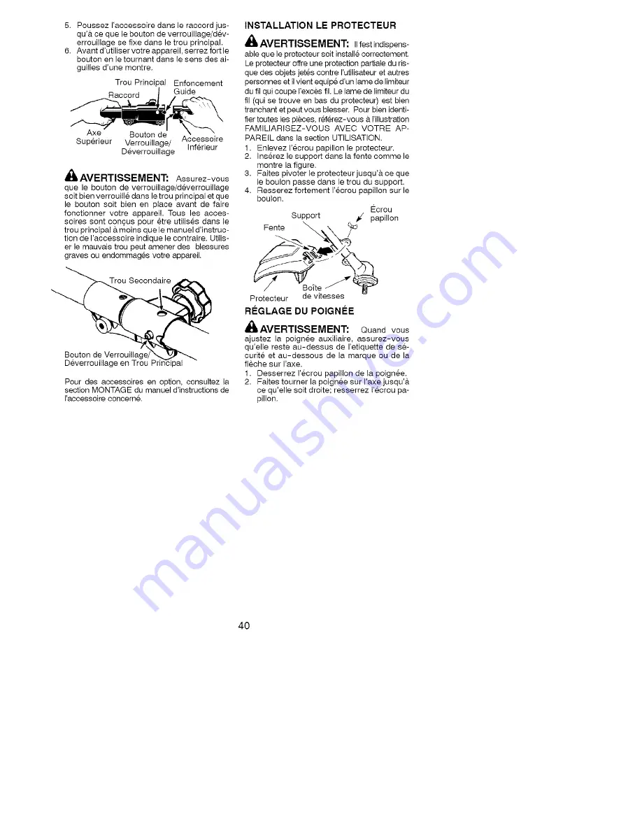 Poulan Pro PPB250E Instruction Manual Download Page 40