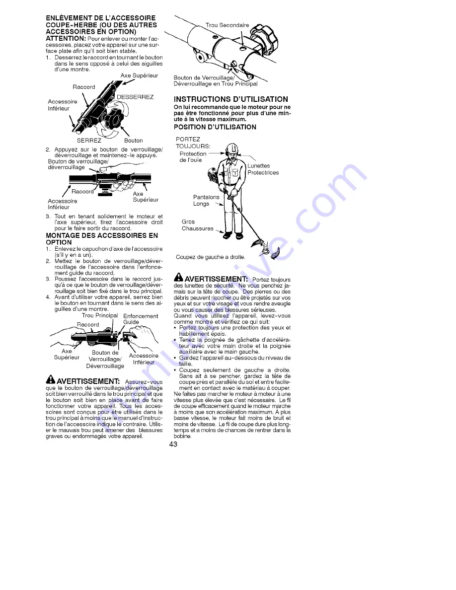 Poulan Pro PPB250E Instruction Manual Download Page 43