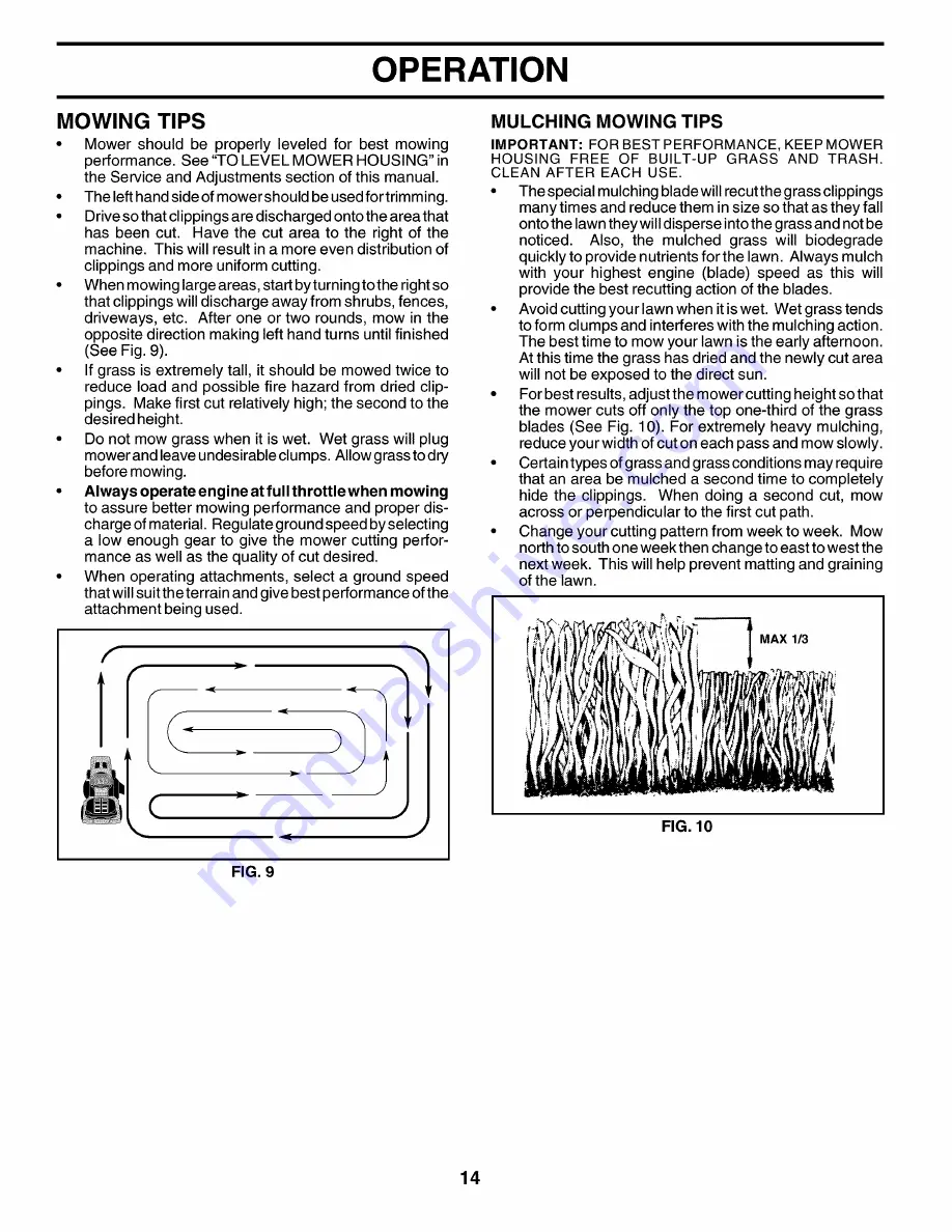 Poulan Pro PPR2042STB Owner'S Manual Download Page 14