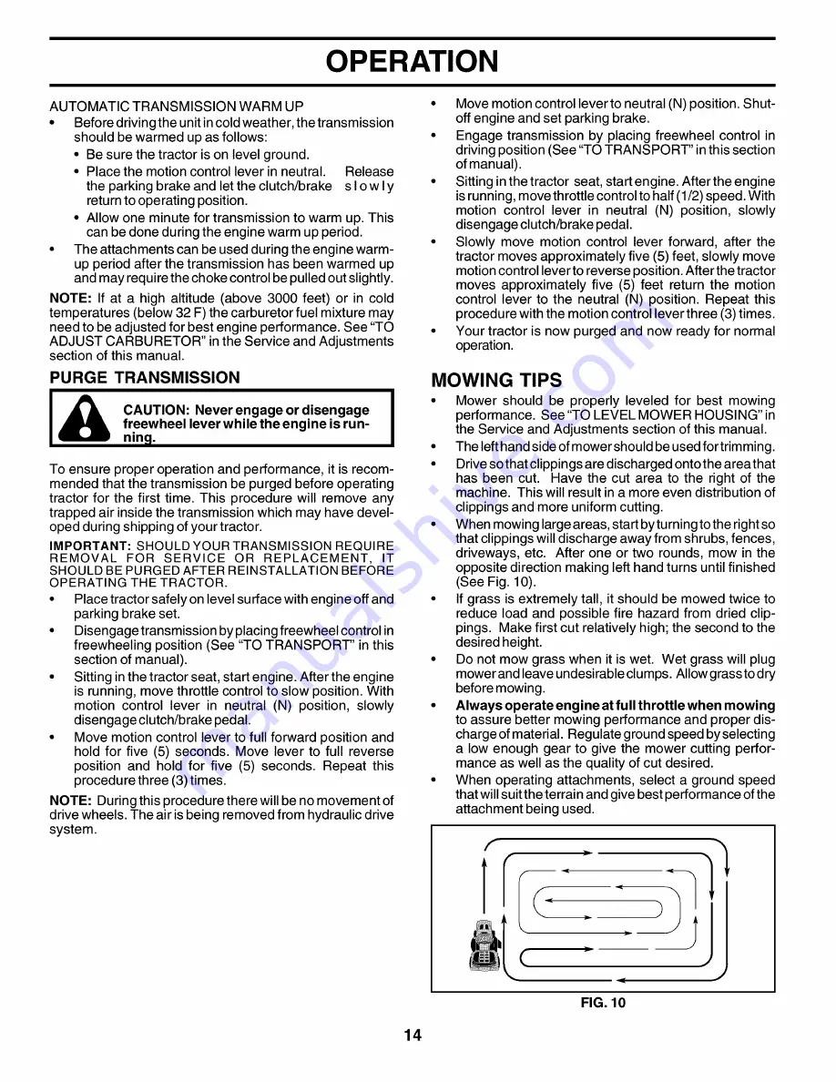 Poulan Pro PPR20H42STA Owner'S Manual Download Page 14