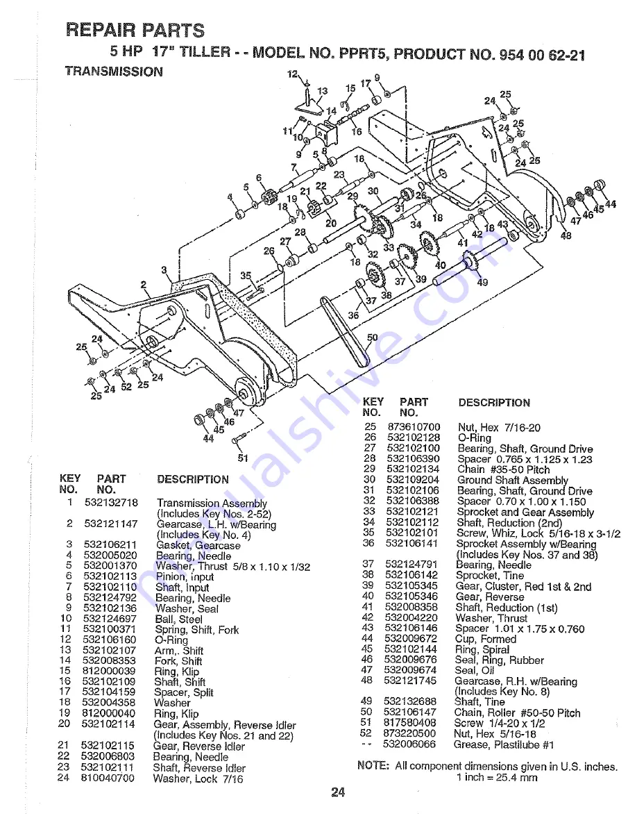 Poulan Pro PPRT5C Owner'S Manual Download Page 24