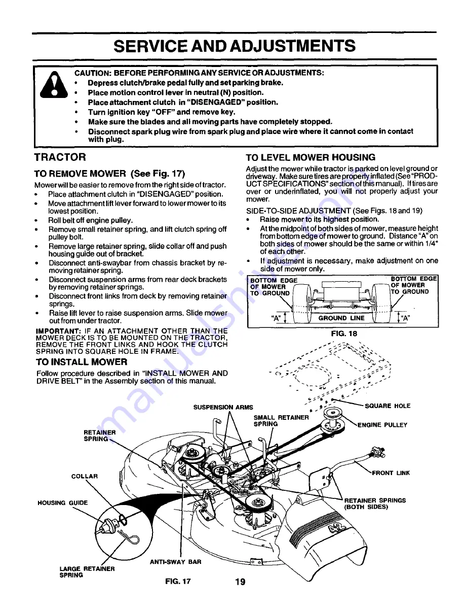 Poulan Pro PR16H42STA Owner'S Manual Download Page 19