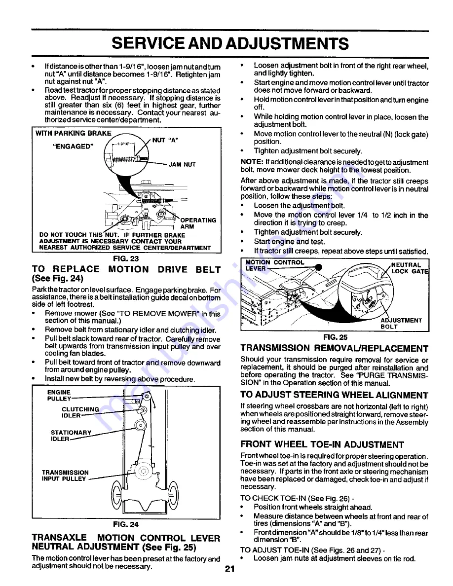 Poulan Pro PR16H42STA Owner'S Manual Download Page 21