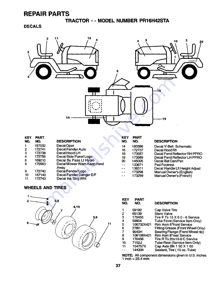 Poulan Pro PR16H42STA Owner'S Manual Download Page 37