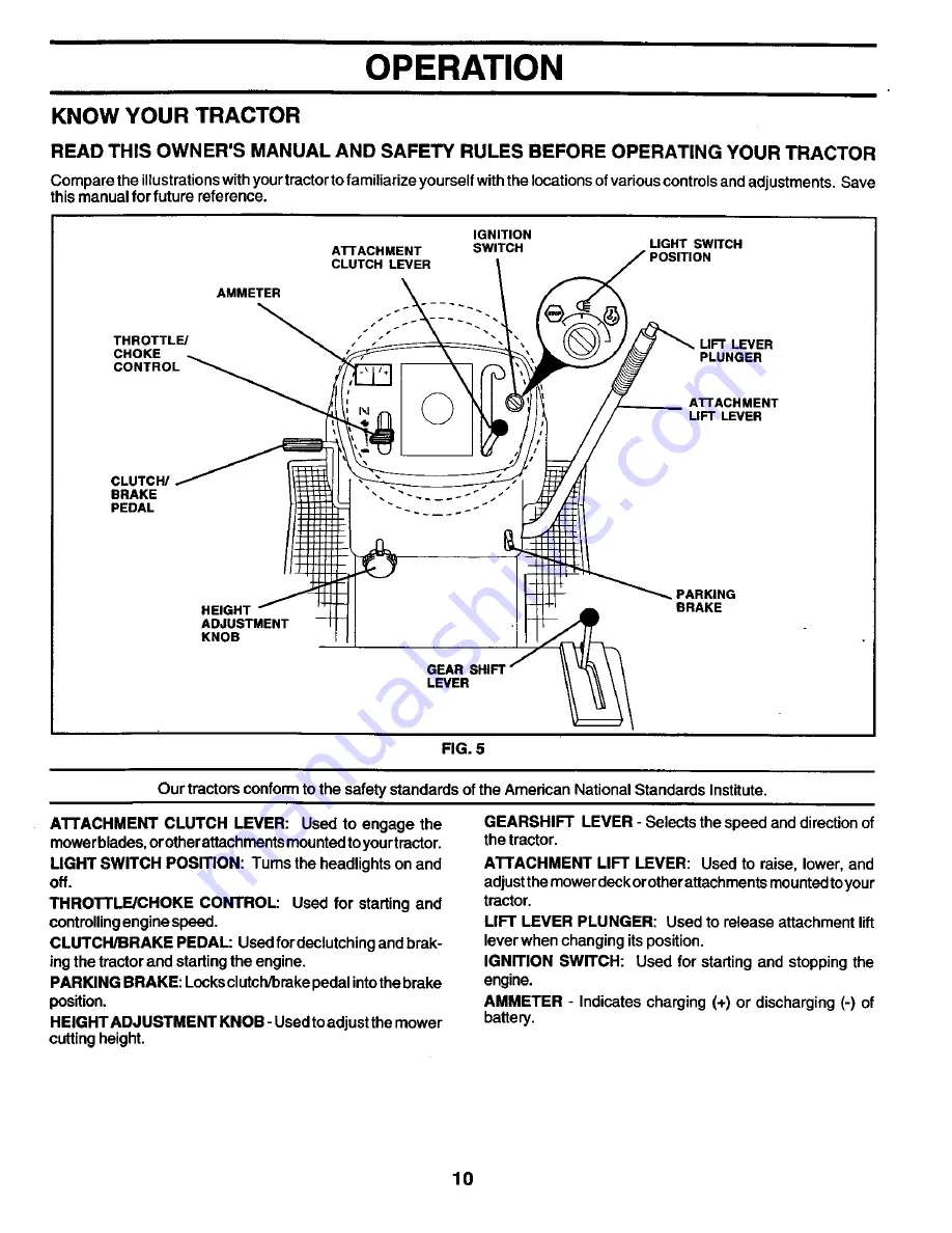 Poulan Pro PR1742STF Owner'S Manual Download Page 10