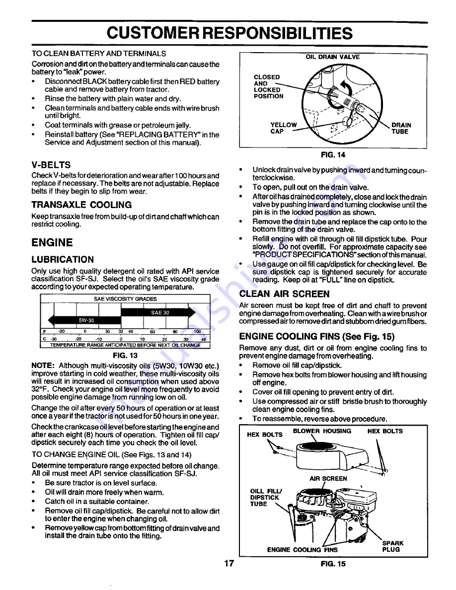 Poulan Pro PR1742STF Owner'S Manual Download Page 17