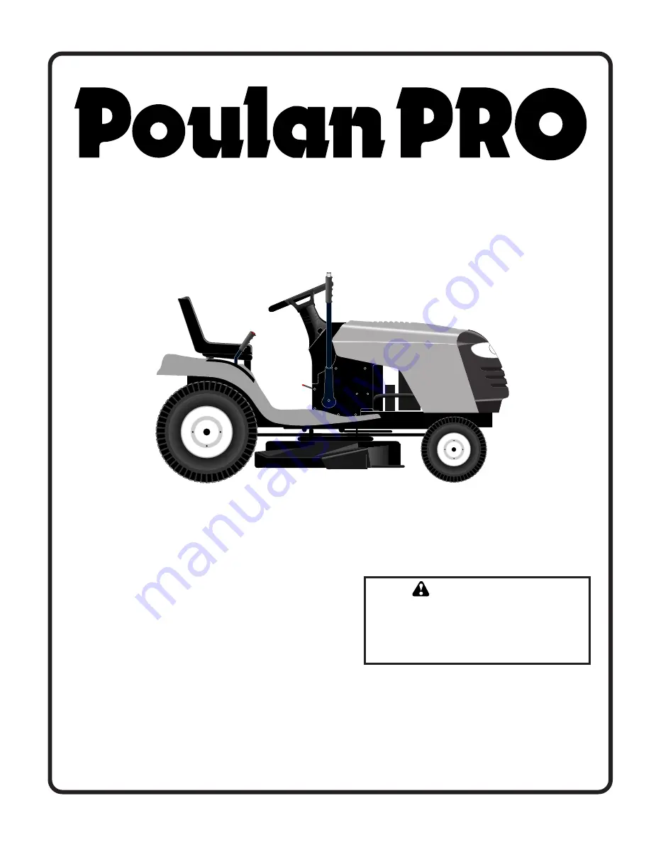 Poulan Pro PR17542STB Скачать руководство пользователя страница 1