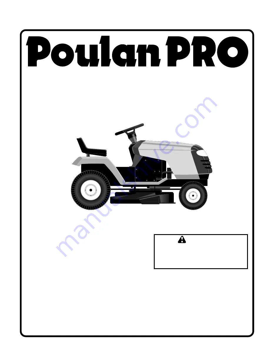 Poulan Pro PR17H42STB Owner'S Manual Download Page 1