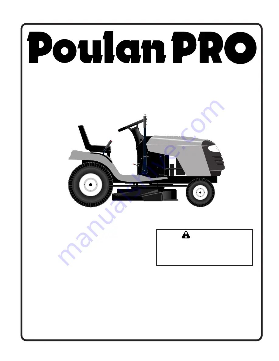 Poulan Pro PR1842STC Owner'S Manual Download Page 1