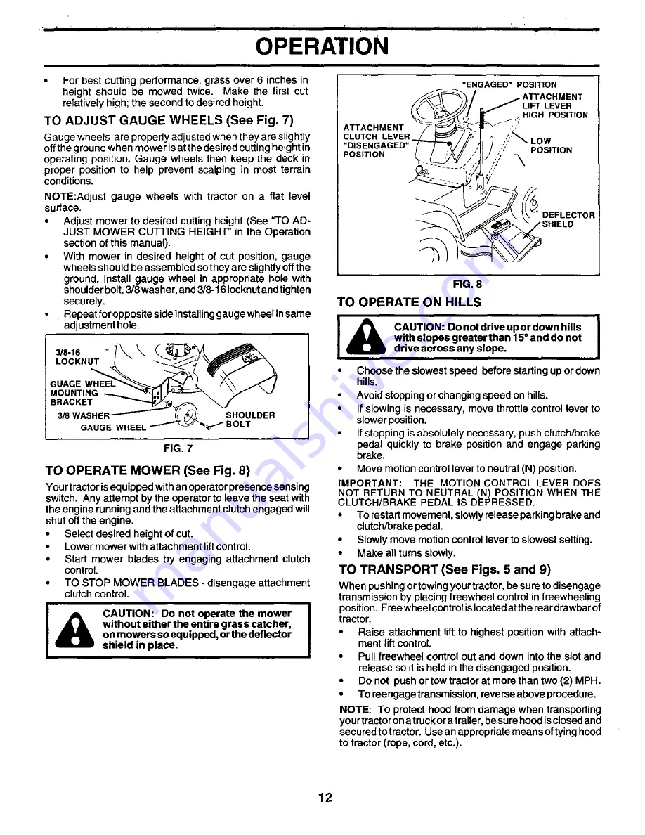 Poulan Pro PR185H42STG Owner'S Manual Download Page 12