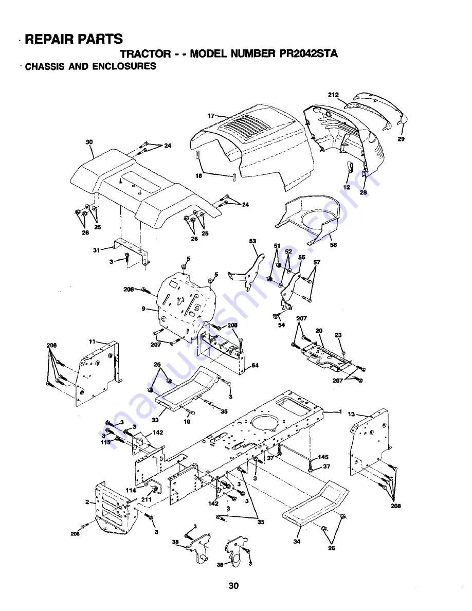 Poulan Pro PR2042STA Important Manual Download Page 30