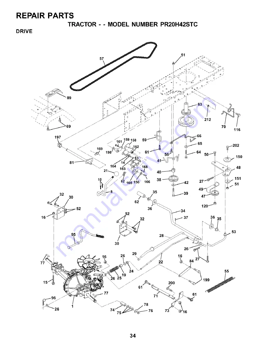 Poulan Pro PR20H42STC Скачать руководство пользователя страница 34