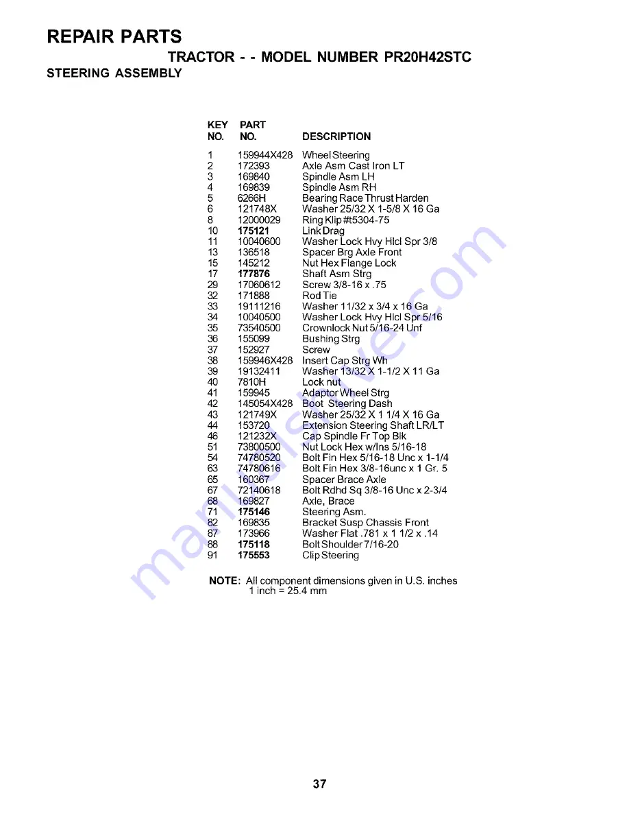 Poulan Pro PR20H42STC Owner'S Manual Download Page 37