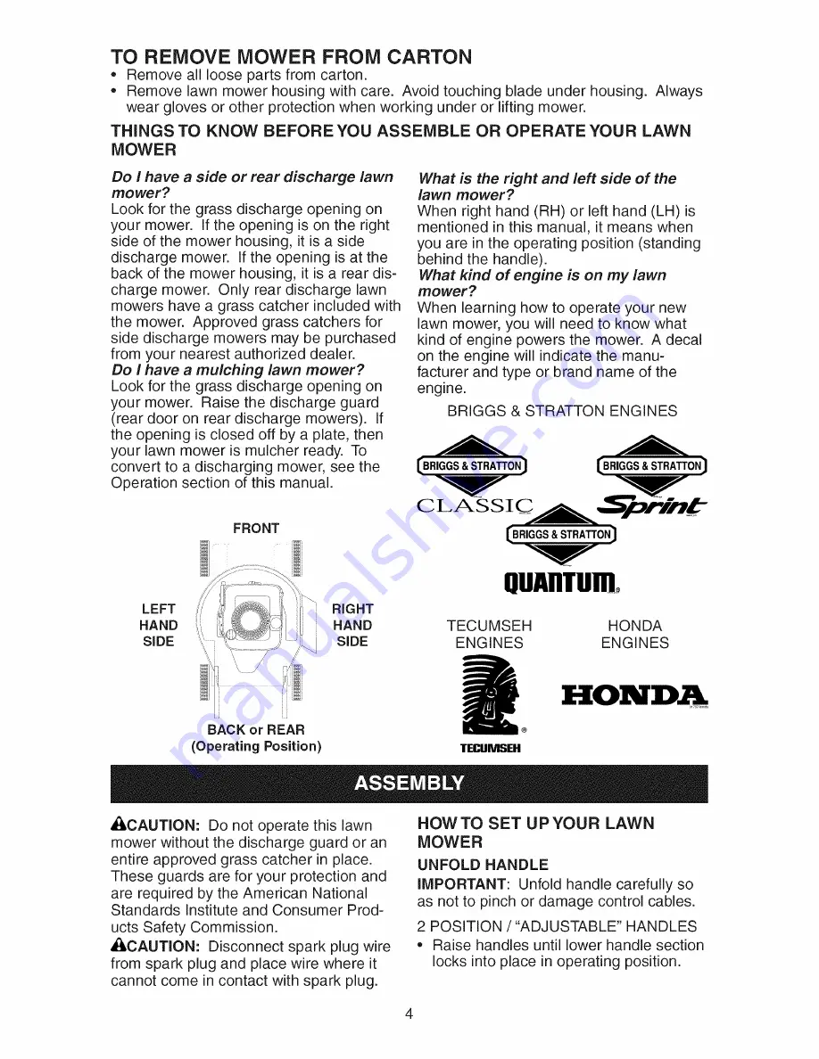 Poulan Pro PR55R21AB Operator'S Manual Download Page 4