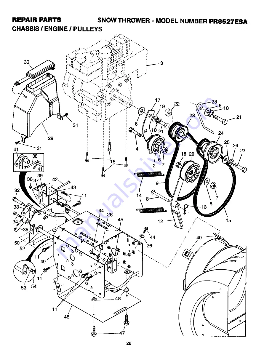 Poulan Pro PR8527ESA Owner'S Manual Download Page 28