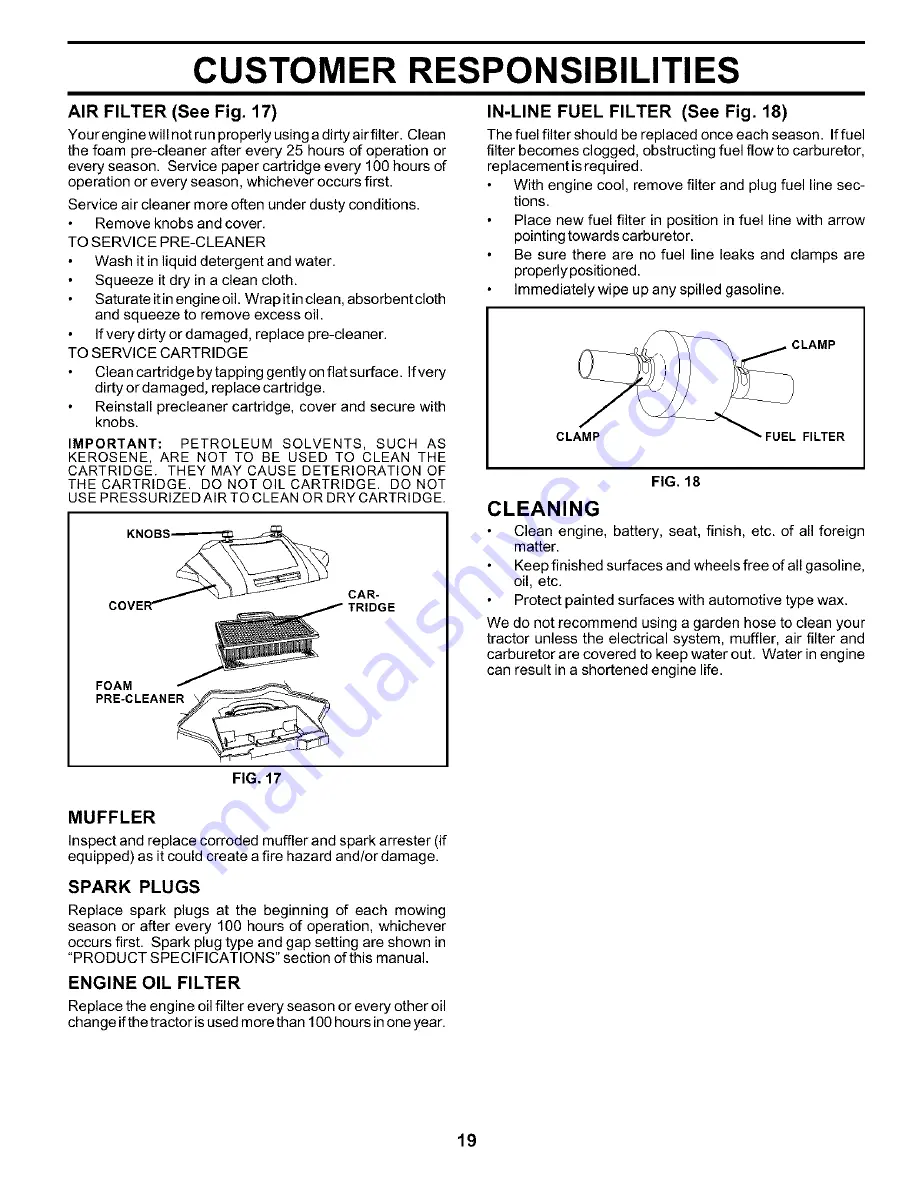 Poulan Pro PRGT22H50C Owner'S Manual Download Page 19