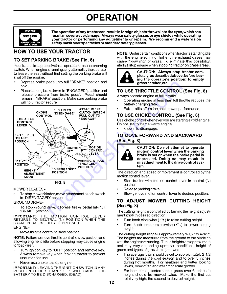 Poulan Pro PRGT22H50D Owner'S Manual Download Page 12