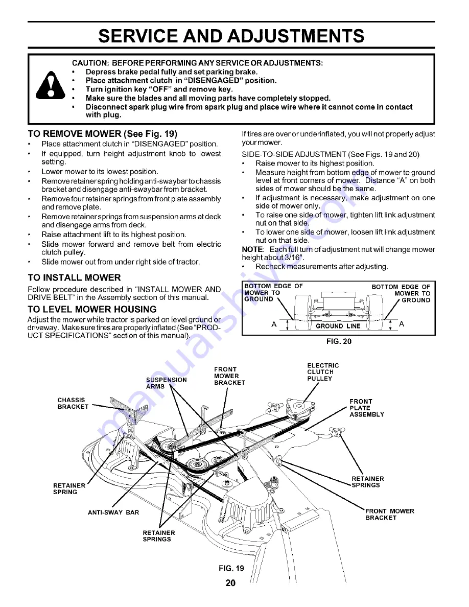 Poulan Pro PRGT22H50D Owner'S Manual Download Page 20