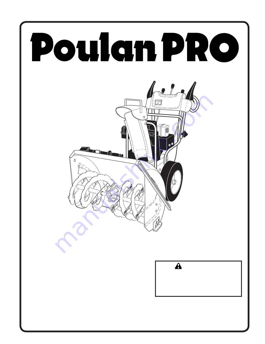 Poulan Pro Pro 96198002900 Скачать руководство пользователя страница 1