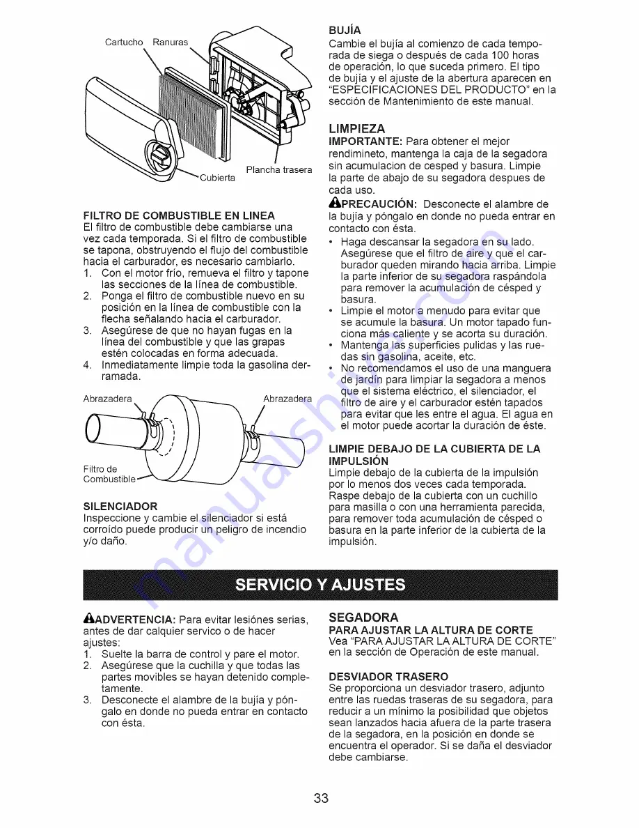 Poulan Pro XT 917.376170 Скачать руководство пользователя страница 33