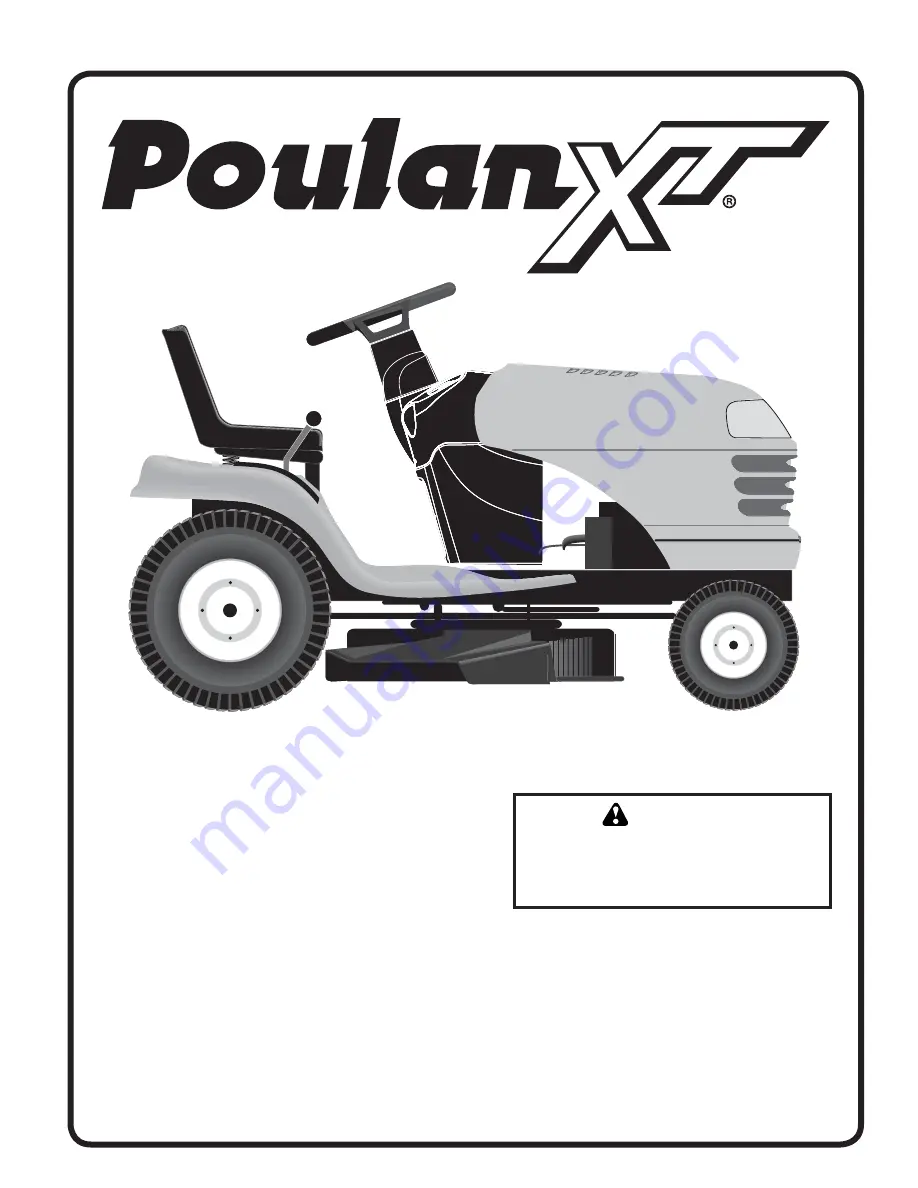 Poulan Pro XT 96046000800 Скачать руководство пользователя страница 1