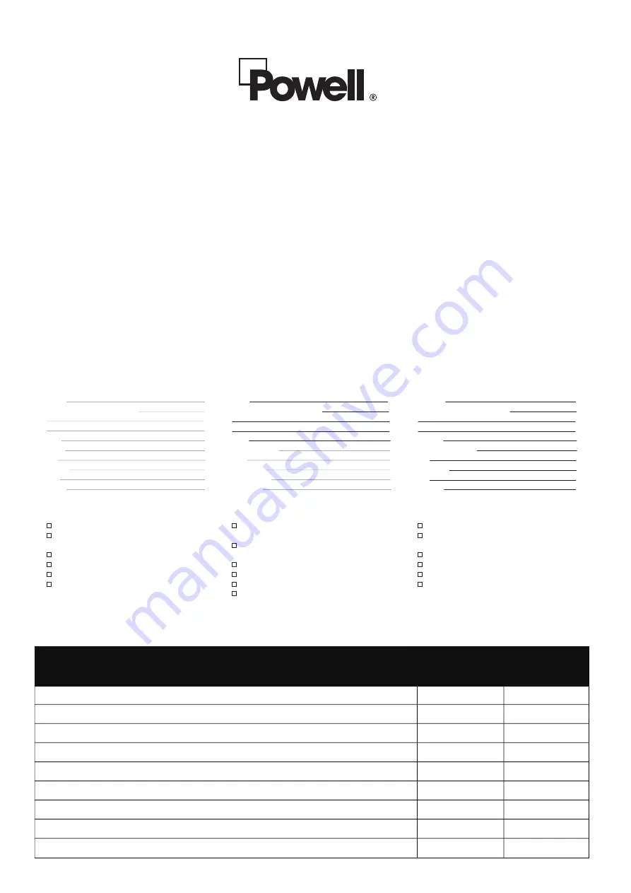 Powell 19A6076W Скачать руководство пользователя страница 13