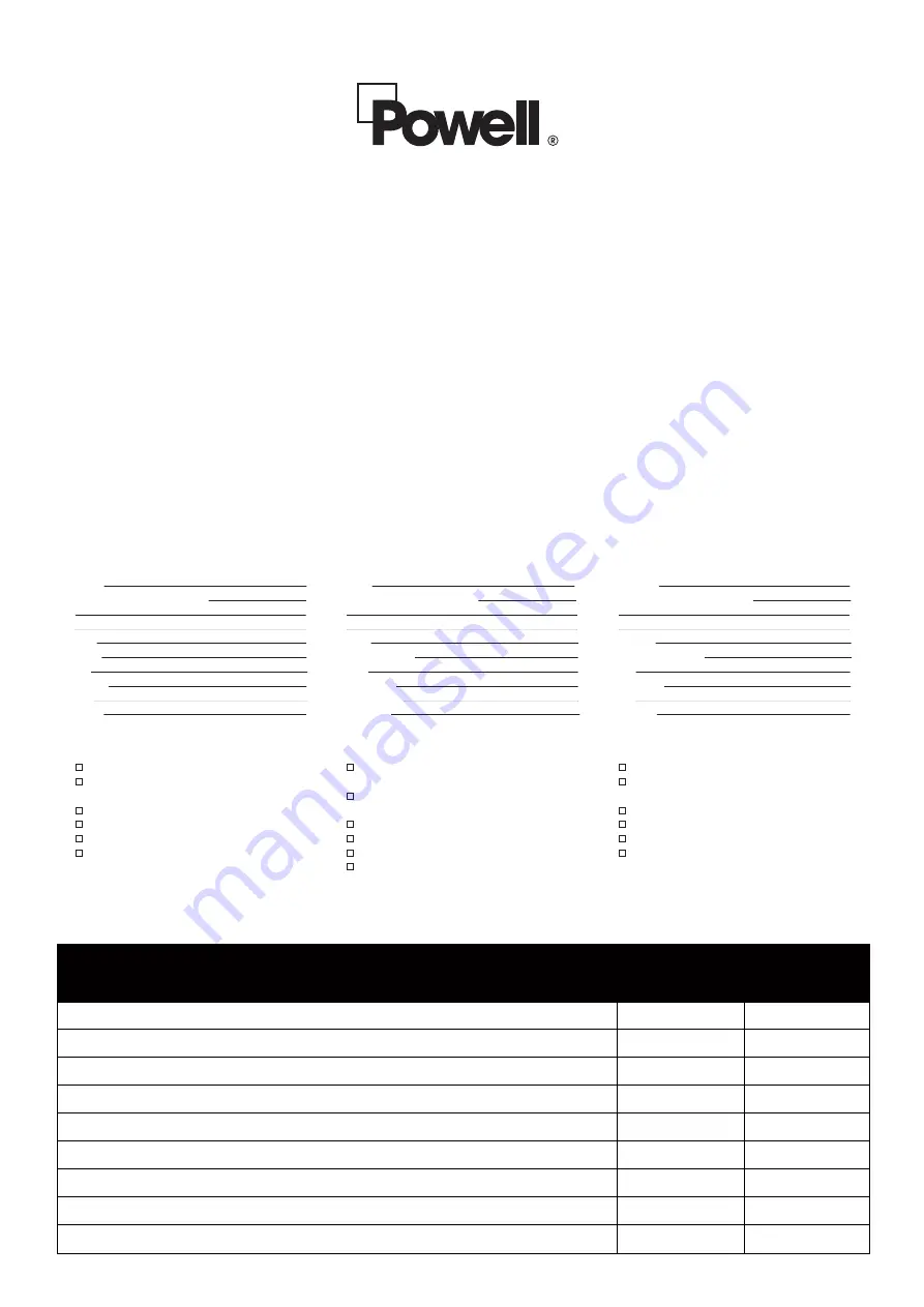 Powell 19Y2020CH4 Manual Download Page 18