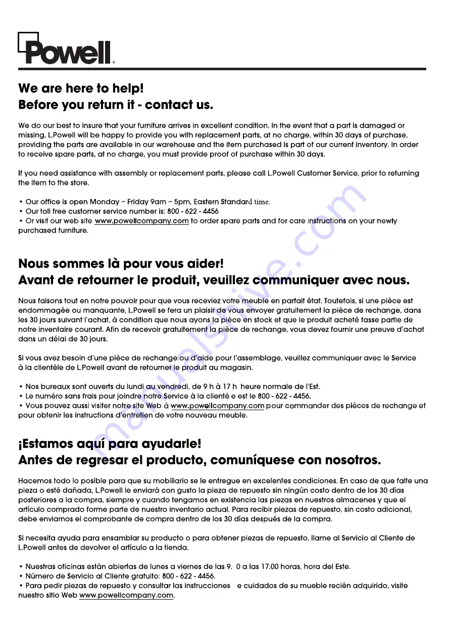 Powell 429-290 Manual Download Page 2