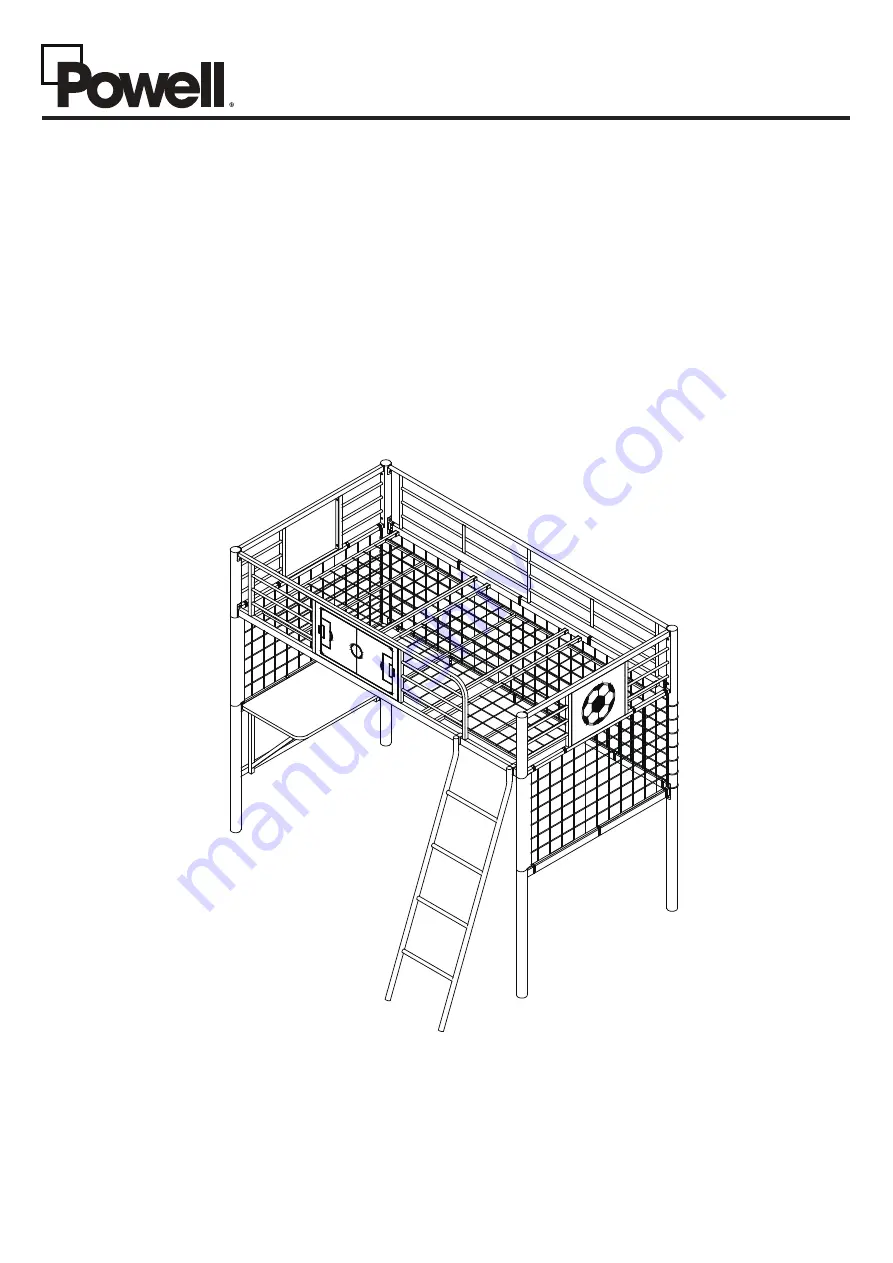 Powell GOAL KEEPER LOFT BED 14Y2015LB Скачать руководство пользователя страница 1