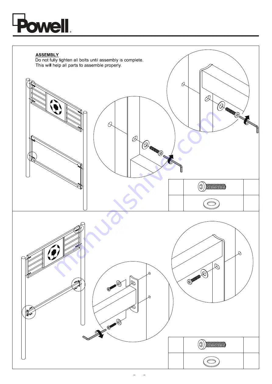 Powell GOAL KEEPER LOFT BED 14Y2015LB Скачать руководство пользователя страница 4