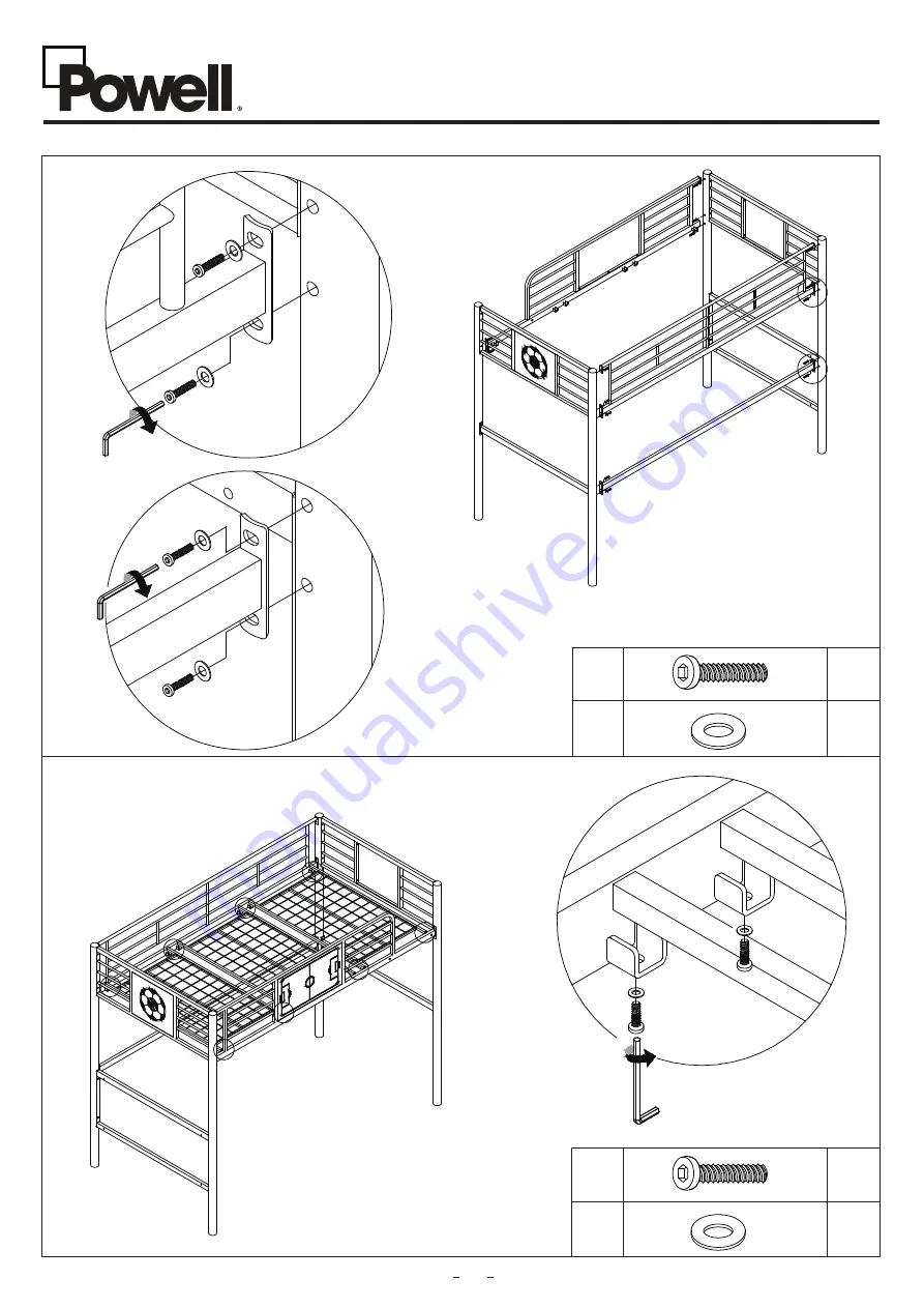 Powell GOAL KEEPER LOFT BED 14Y2015LB Скачать руководство пользователя страница 5