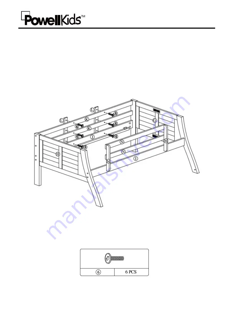 PowellKids Easton Bunk Bed 16Y8185BB Скачать руководство пользователя страница 11