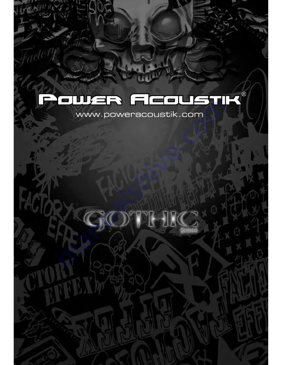 Power Acoustik Gothic GT1-1000 Скачать руководство пользователя страница 1