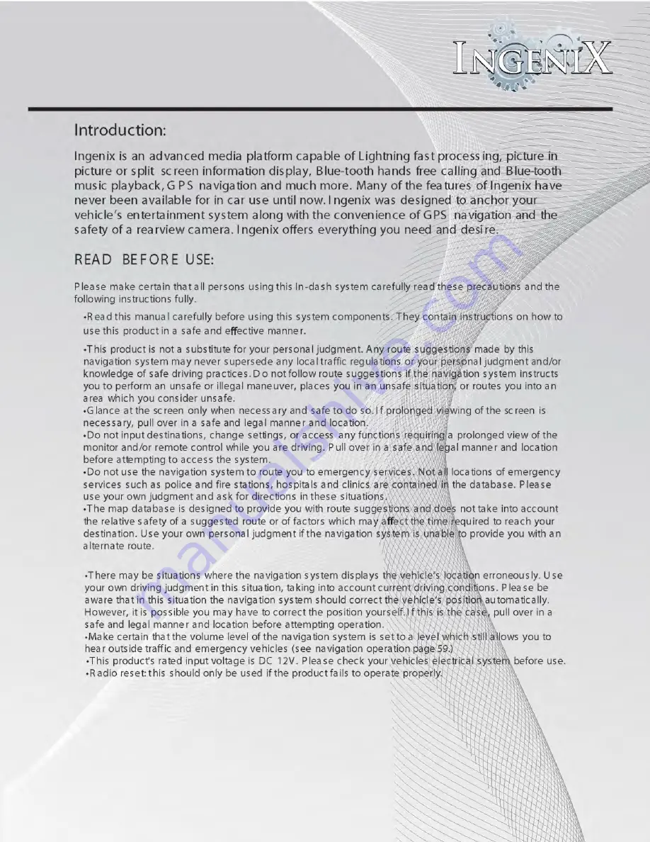 Power Acoustik Ingenix PNX-761 Operation Manual Download Page 5