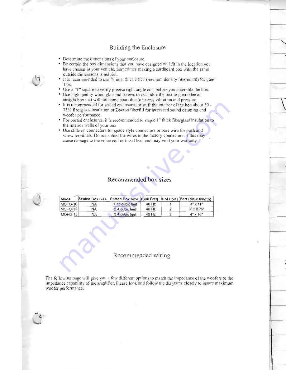 Power Acoustik MOFO-10 Owner'S Manual Download Page 3