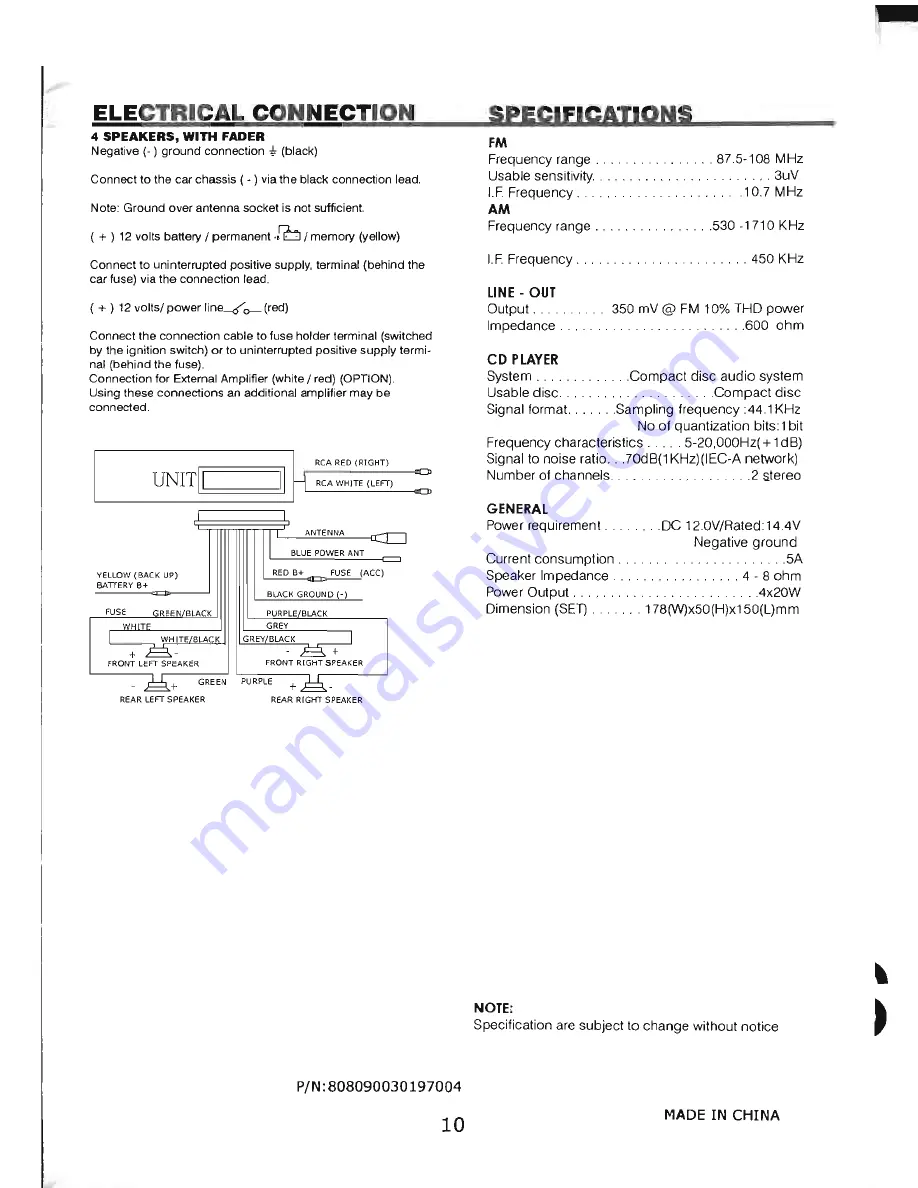 Power Acoustik PACD-703C Скачать руководство пользователя страница 11